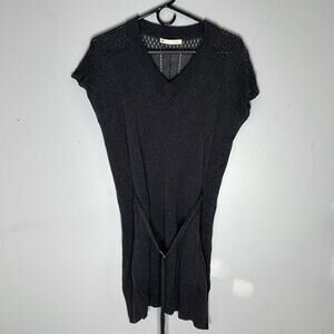 INITIAL Gray Knit Linen Blend Tunic / Dress Size Medium